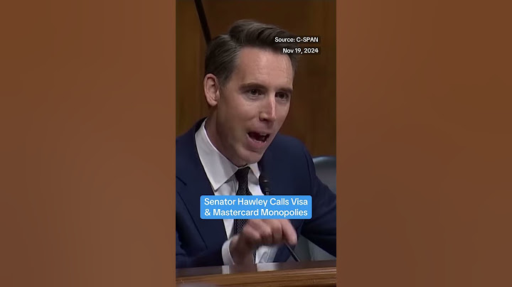 Senator Hawley criticizes business practices by Visa & Mastercard #politics #smallbusiness