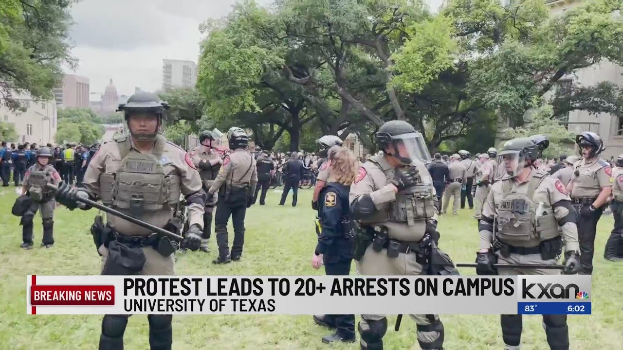 22+ arrested as chaos erupts between police, protestors at UT Austin