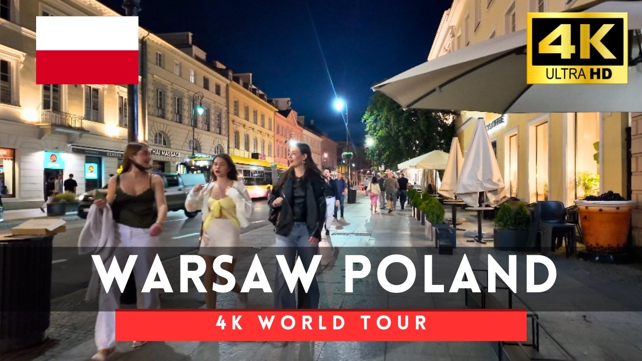 🇵🇱Poland 4k walk - Warszawa 4K Night Walking Tour｜Jun 2025