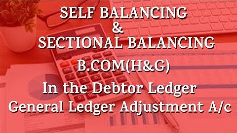 Self Balancing Ledger | Full Explained | B.COM (H&G) | #account