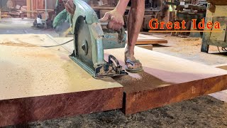 Top Woodworking Projects || Make A Tea Table For The Living Room From Extremely Heavy Solid Wood