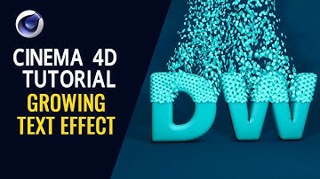 Growing Text Effect - Cinema 4D Tutorial