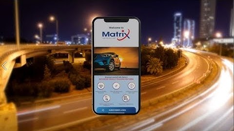 Matrix Vehicle Tracking App Tutorial