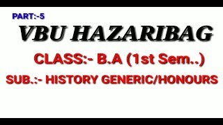 History Generic Honours Part 5 Videos