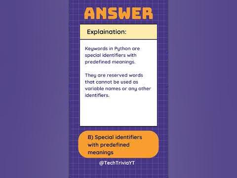 Python Basics :What are keywords in Python? #python #coding #interview ...