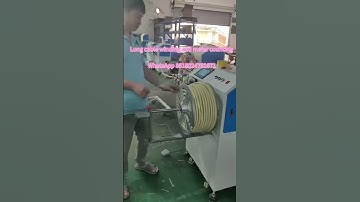 Automatic cable cutting winding and meter counting machine (winding to a roll nearly )#windingcable