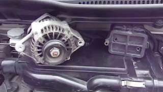 ワゴンR MH23SのFX ＮＡの４ＡＴ車 オルタネーター交換 別ルート 意外と楽かも