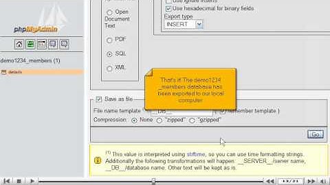 How to export databases and tables with phpMyAdmin by VodaHost web hosting