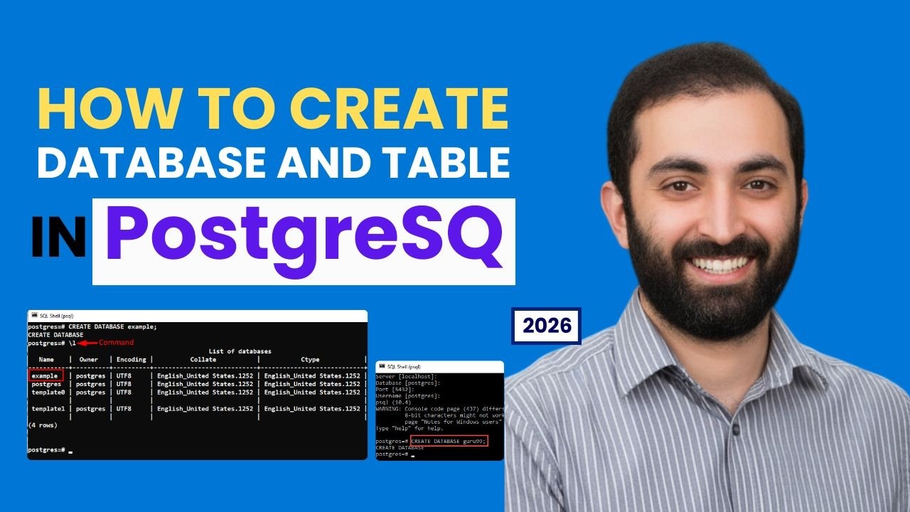 How to Create Database and Tables in PostgreSQL (2026 Beginner Tutorial ...