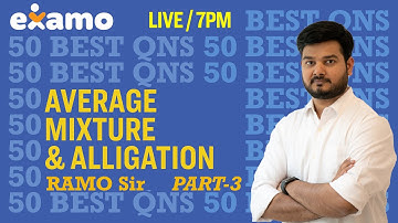 SSC CGL Mains 50 Best Questions Average Mixture and Alligation Part 3