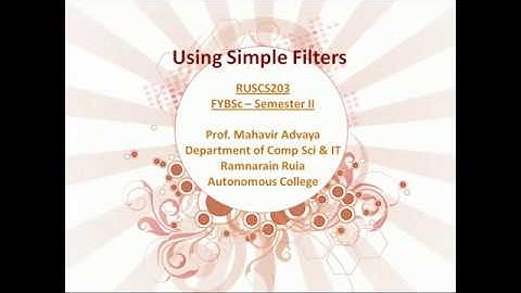Linux Filter Commands - Part 2