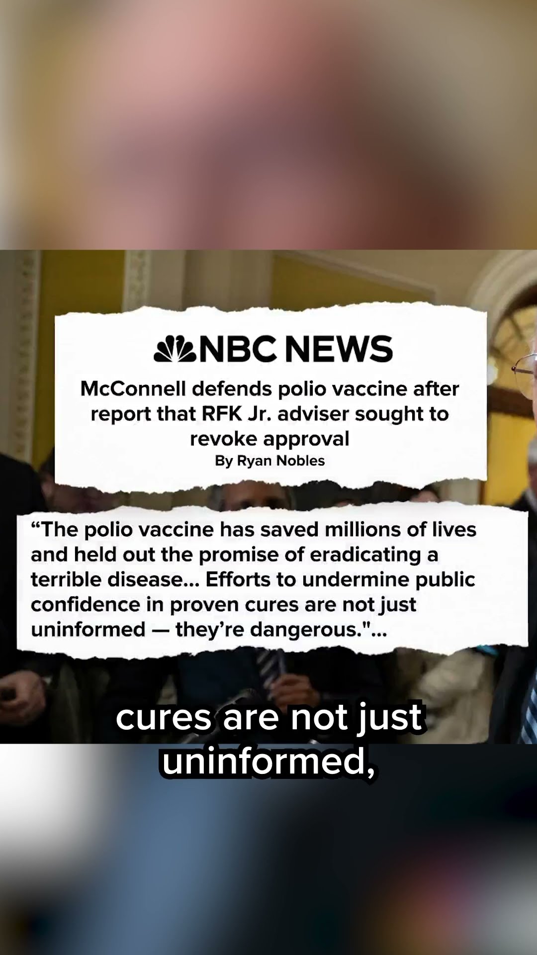 McConnell slams polio vaccine critics, warns RFK Jr. to ‘steer clear’
