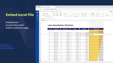 How to embed/insert excel document in Confluence page