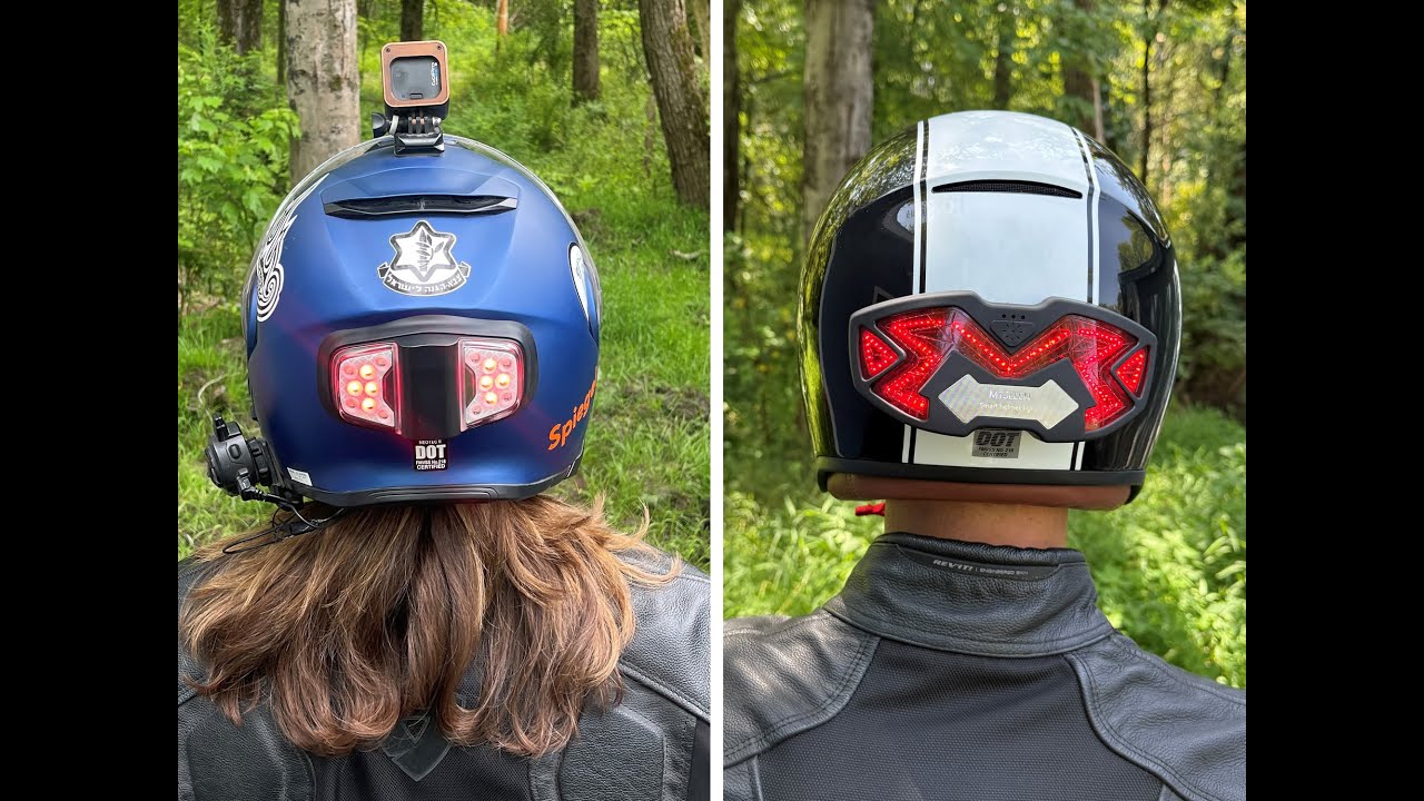 Helmet-Mounted LED Brake Lights Featuring inView2 and MTSEEEN