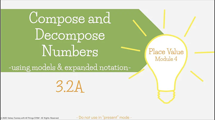 Distance Learning - 3rd Grade Place Value Module 4: Compose & Decompose Numbers - Expanded Notation