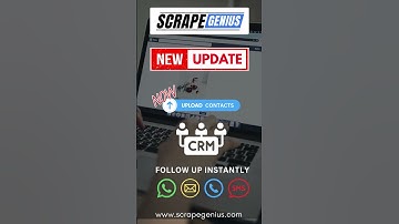 New CRM Update: Upload Contacts & Follow Up Instantly | Scrape Genius #crmsoftware #crmsolutions