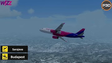 Sarajevo to Budapest - P3D v5.1 - Wizzair