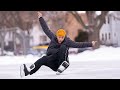 Former NFL Player Tries to Ice Skate For First Time! *Huge fail!