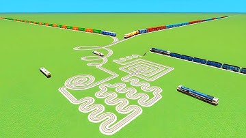 TRAINS CROSSIN SNAKE🐍SLIDE CIRCLES TRACKS SQUARE CURVE RAILROAD RAILWORK BEANG DRIVE 