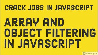 Array and Object Filtering Javascript