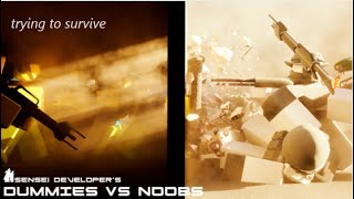 Fighting to noobs (roblox Dummies vs Noobs)