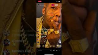 Famous dex claps backs at fan saying he’s not sick and he’s okay just high in Instagram live  😂