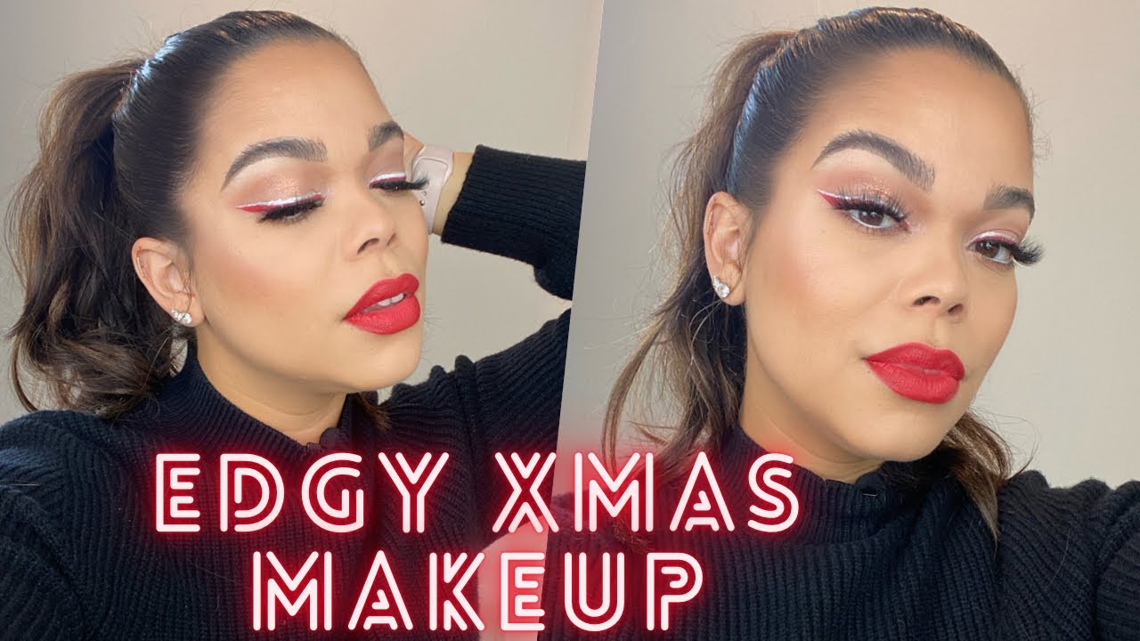 Edgy Christmas Makeup Look | Edgy Holiday Makeup Tutorial | Christmas makeup tutorial 2020
