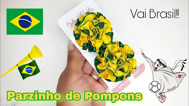 Pompom Flor / Frufru / Pompom Copa do mundo / Lao ...