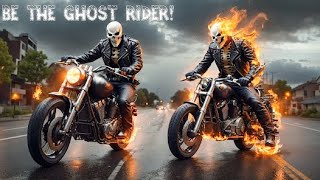 Bike riding with old ghost rider bike