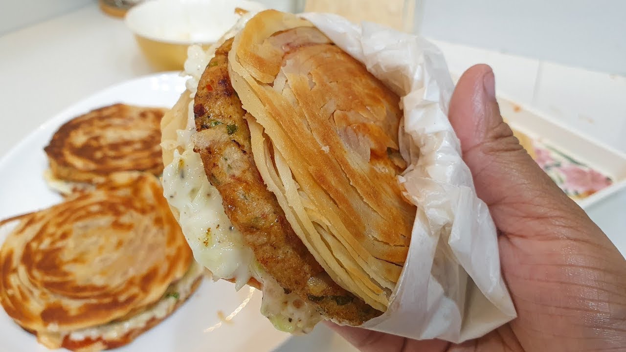 Dubai Viral Paratha Smash Burger Recipe | Chicken Patty Paratha Burger | Chef Ramsha 