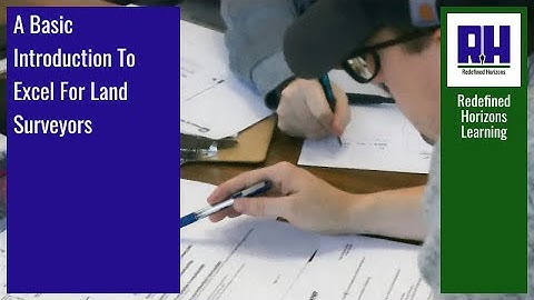A Basic Introduction To Excel For Land Surveyors