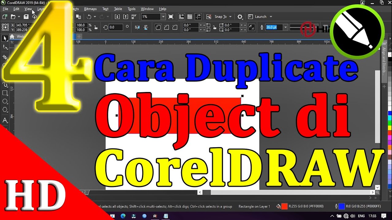 4 Cara duplicat Object di CorelDRAW 2019 - YouTube