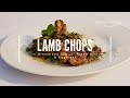 2025 - lamb chops in gremolda citrus, puree mint and aubergine on our party barbecue