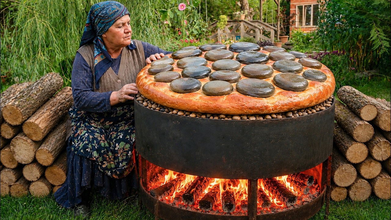 Sizzling Hot Stones Meat Pie – Traditional Village Recipe 🔥🥩