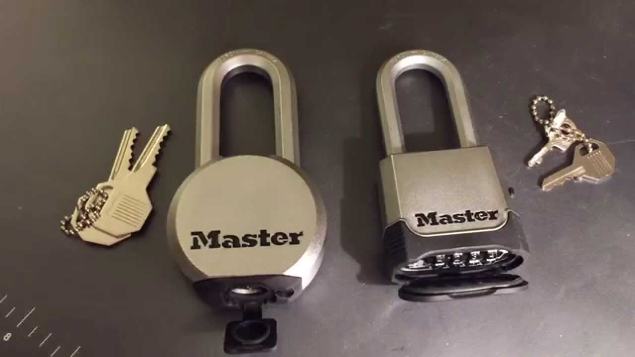 Master Lock Magnum Heavy Duty Solid Steel Padlock with Key,Silver