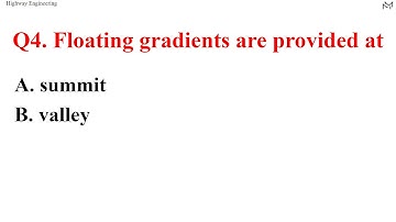 "Highway Engineering" MCQ quiz