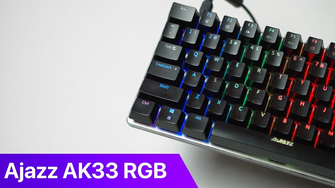 Ajazz AK33 RGB Mechanical Keyboard Review - Zorro Black Switch 