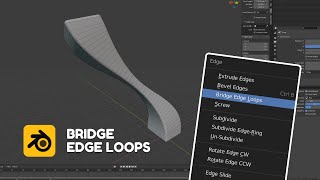 The Most Powerful Tool in Blender - Bridge Edge Loops - Quick Tip