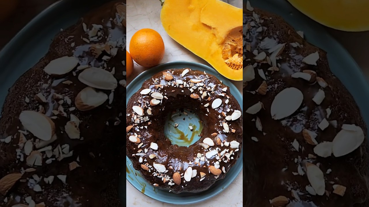 🍊 Pumpkin Cake with Citrus Glaze 🎃 