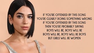 Dua Lipa - Boys Will Be Boys (Lyrics)