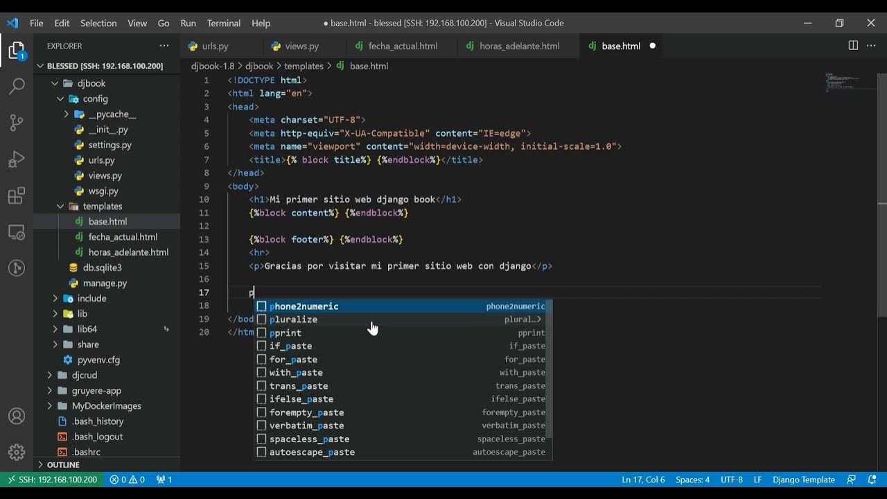 💻 🐍 Autocompletado HTML Tags y DJANGO Template Tags en Visual Studio ...