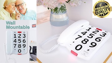 Home Intuition Big Button Corded Phone for Hearing and Visually Impaired Telephone