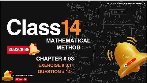 Mathematical Method Chapter # 3, Ex # 3.1, Q # 14, #matrix #mathtips #ytshorts #learningocean254