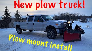 How to install Boss plow mount on a 2014 Ford F250/ working in the shop