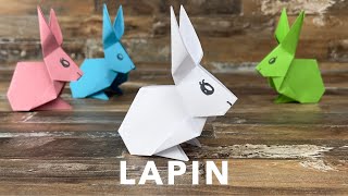 Comment faire un Origami Lapin 🐰 (FACILE) - LAPIN en papier - décoration de Pâques