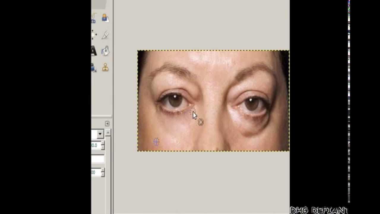 Gimp tutorial Removing bags under eyes YouTube