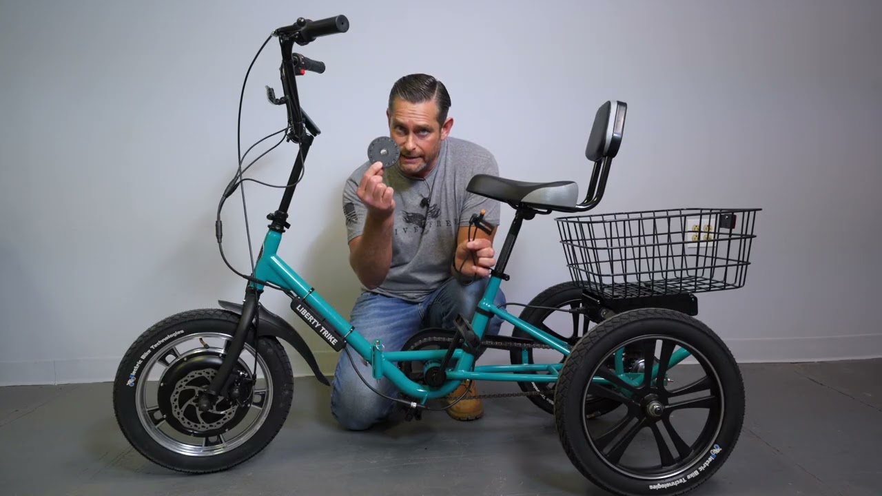 Le tricycle Liberty électrique avec enjambement bas.