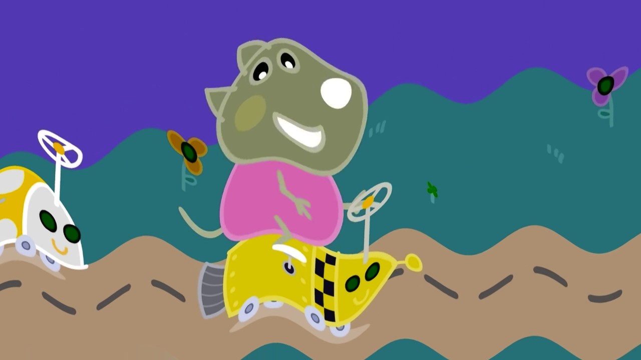 Everybody Is Riding The Racing Car | Peppa Pig |  Klasky Csupo 2001 Effects