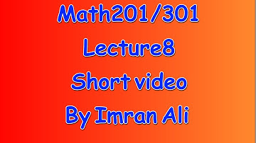 Math201/Math301 short video of   lecture 8 | Chain Rule in function of one Variable.