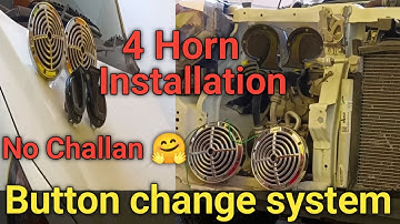 Roots MEGASONIC 4 Horn In Car Installation NO Challan Switch for Different Horns
